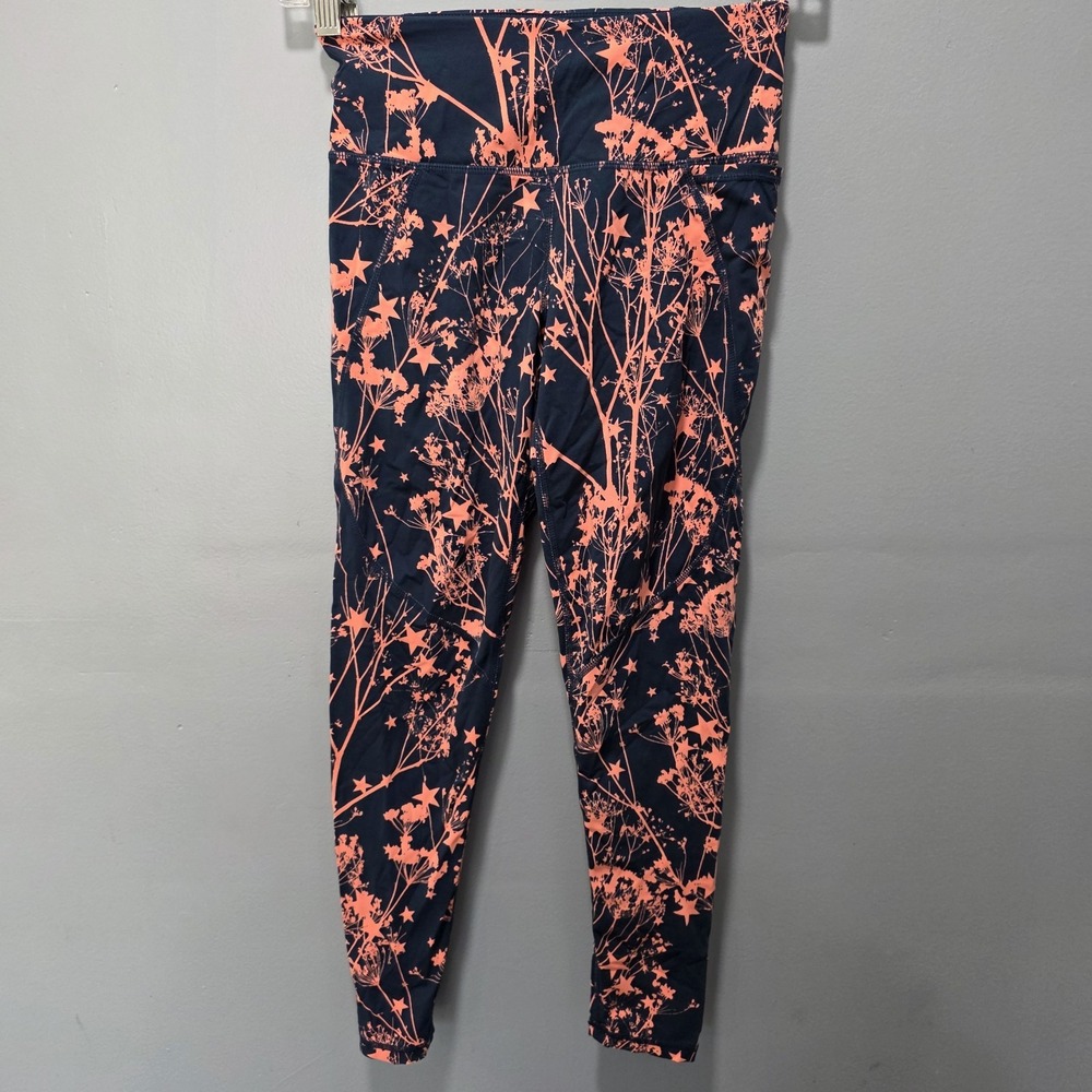 Sweaty Betty The Power Limitless Pattern Crop Leggings sz XXS Blue Orange Print